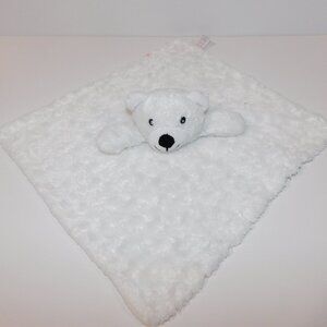 Necessities White Polar Teddy Bear Swirls Security Blanket Baby lovey nunu Plush